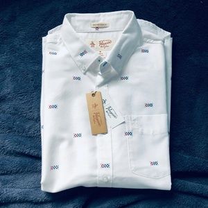 Original Penguin Silm Fit White Button down Tee
